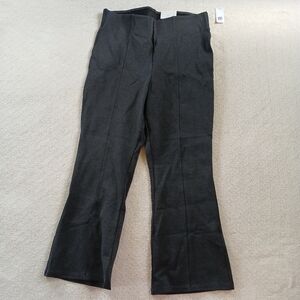 old navy ♡ stevie flare crop extra high rise kick gray pants